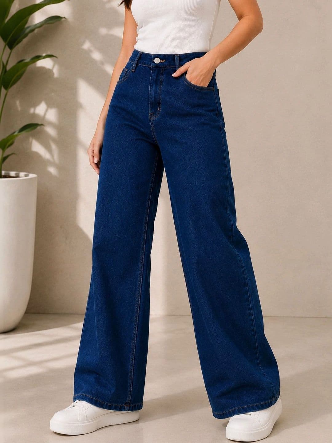 Kotty Women Wide Leg High-Rise Stretchable Jeans thumbnail 4