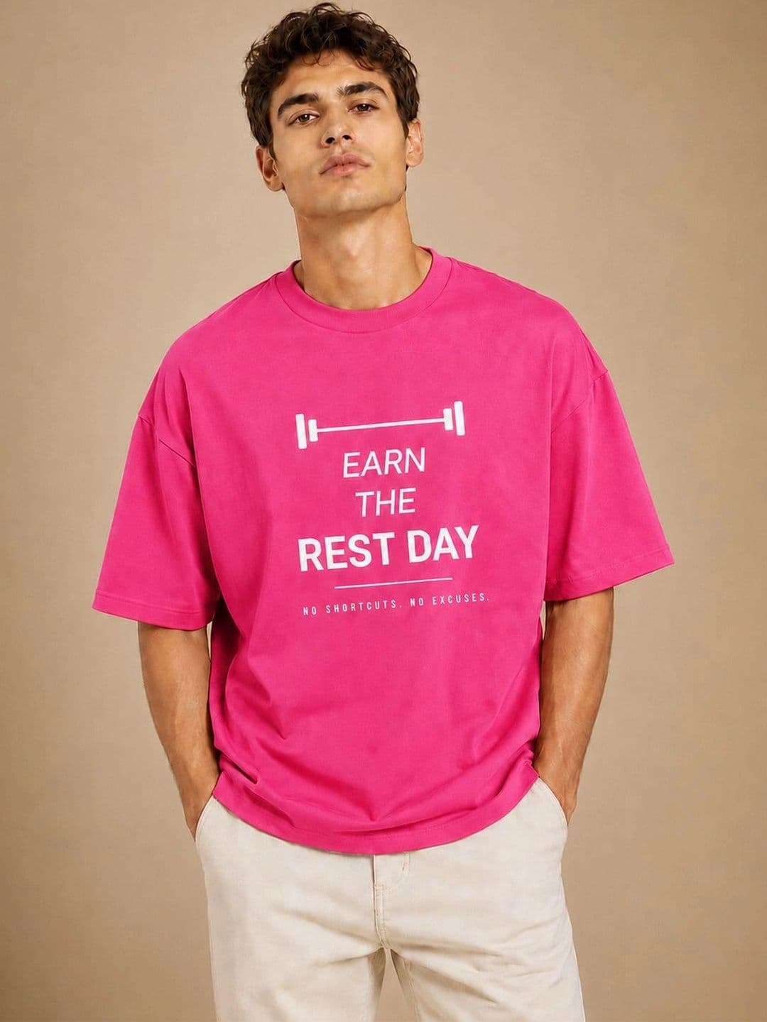 Roadster Men Typography Printed Drop-Shoulder Sleeves T-shirt thumbnail 4