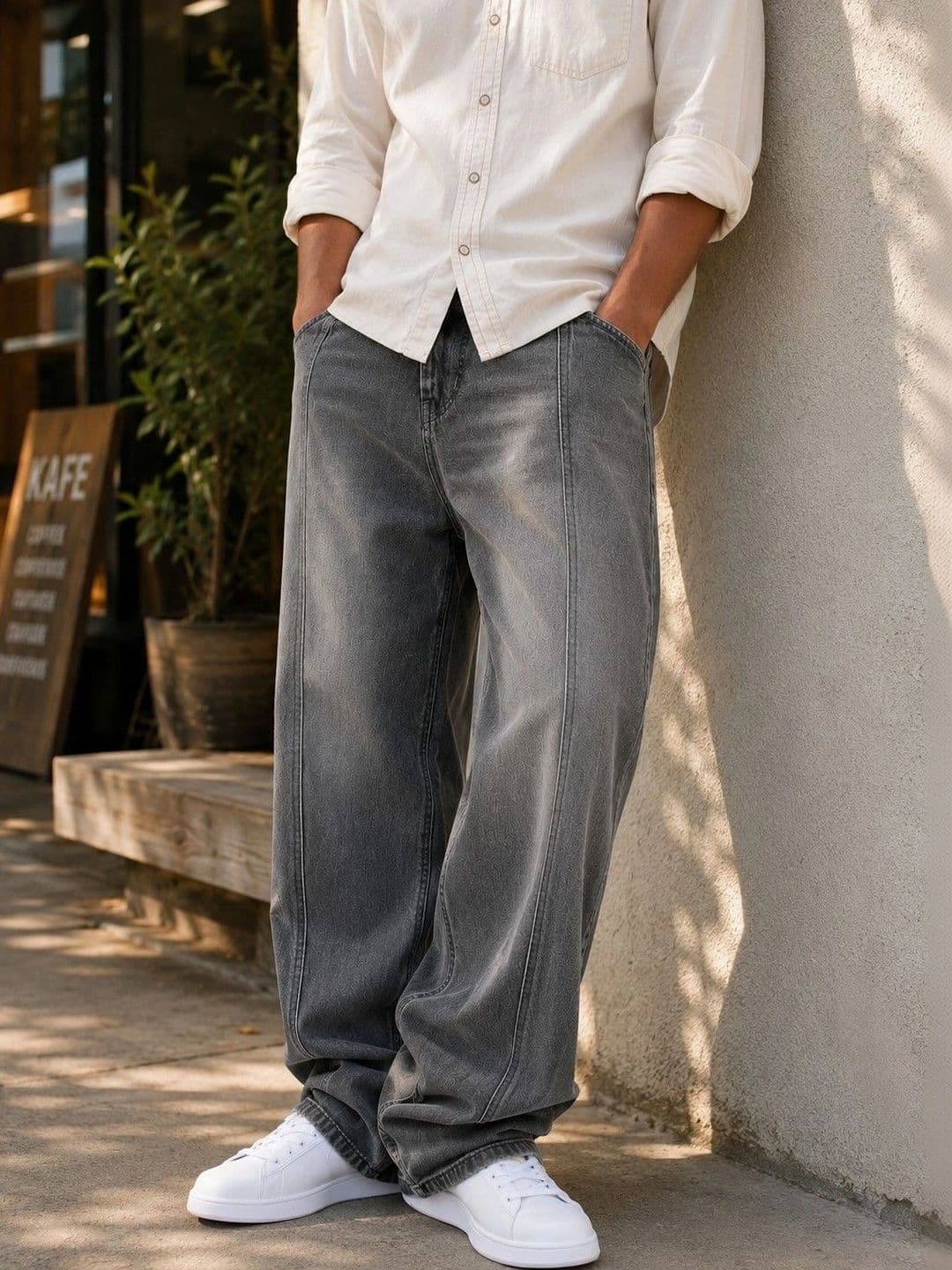 FICTION Men Comfort Mid-Rise Light Fade Ombre Jeans thumbnail 3