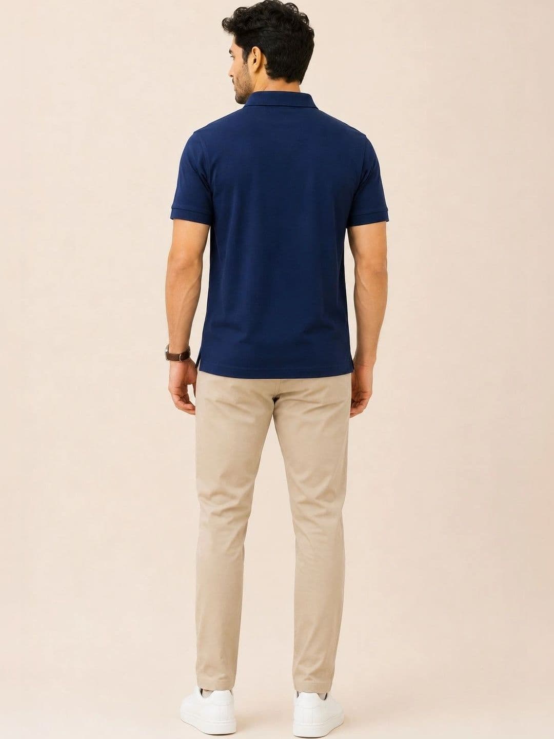 SZN Men Brand Logo Polo Collar Regular Fit T-shirt thumbnail 3