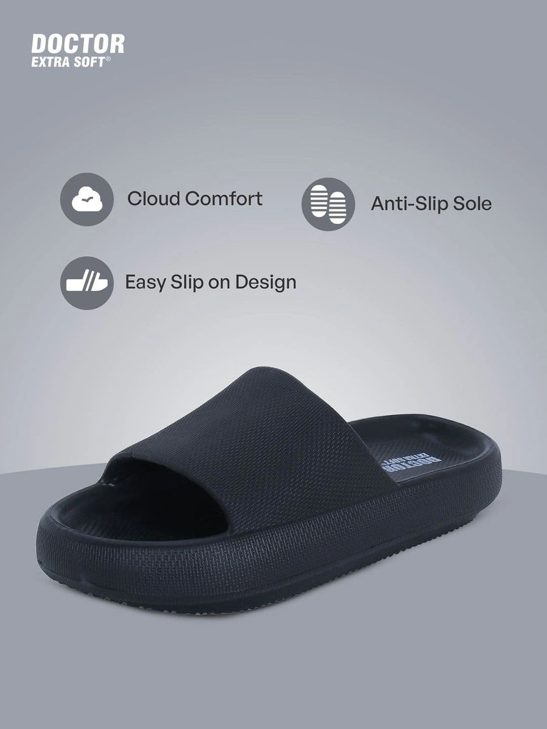 DOCTOR EXTRA SOFT Men Ultra Soft Lightweight Rubber Sliders thumbnail 4