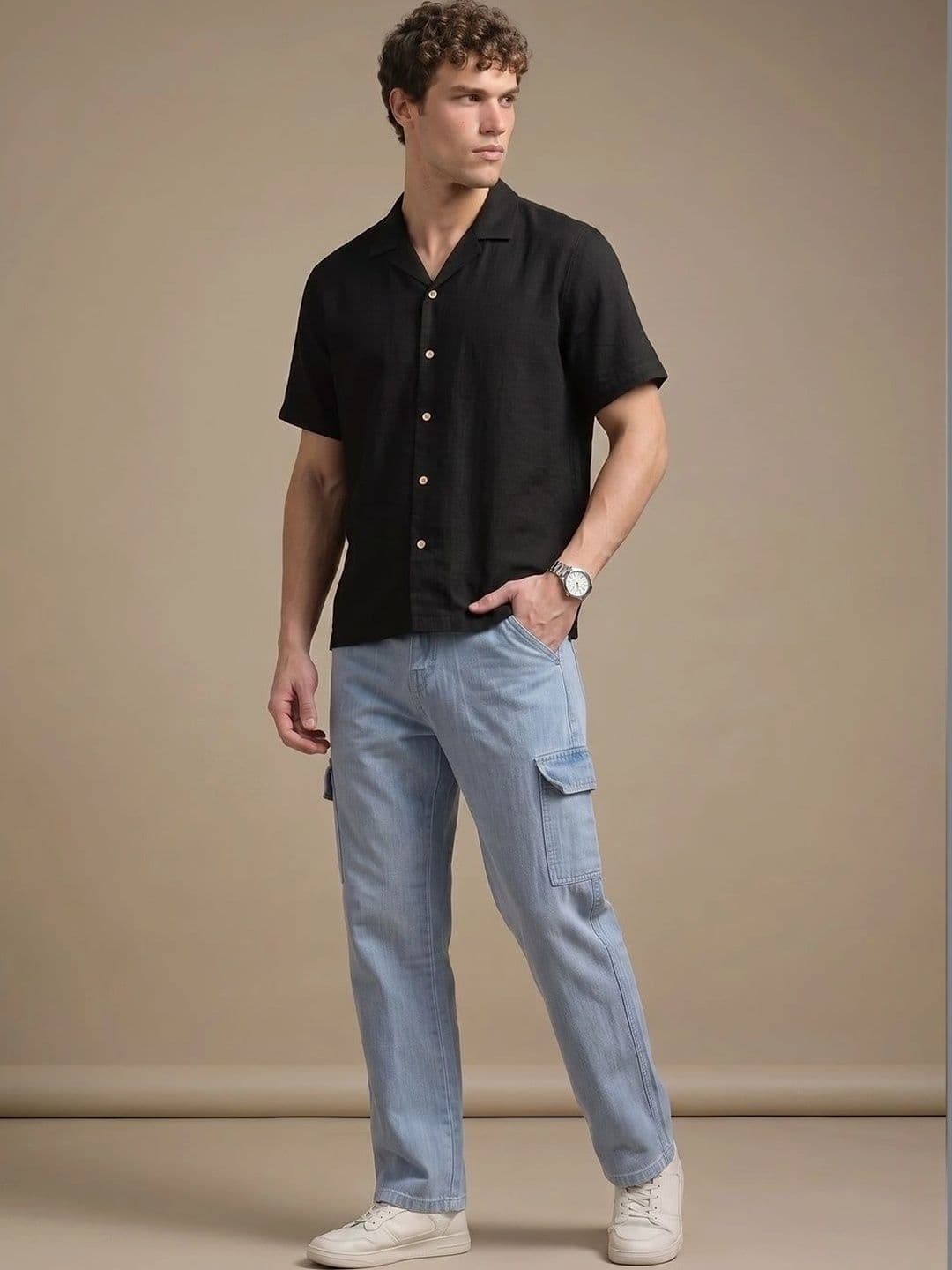 SZN Men Classic Regular Fit Mid-Rise Stretchable Jeans thumbnail 4