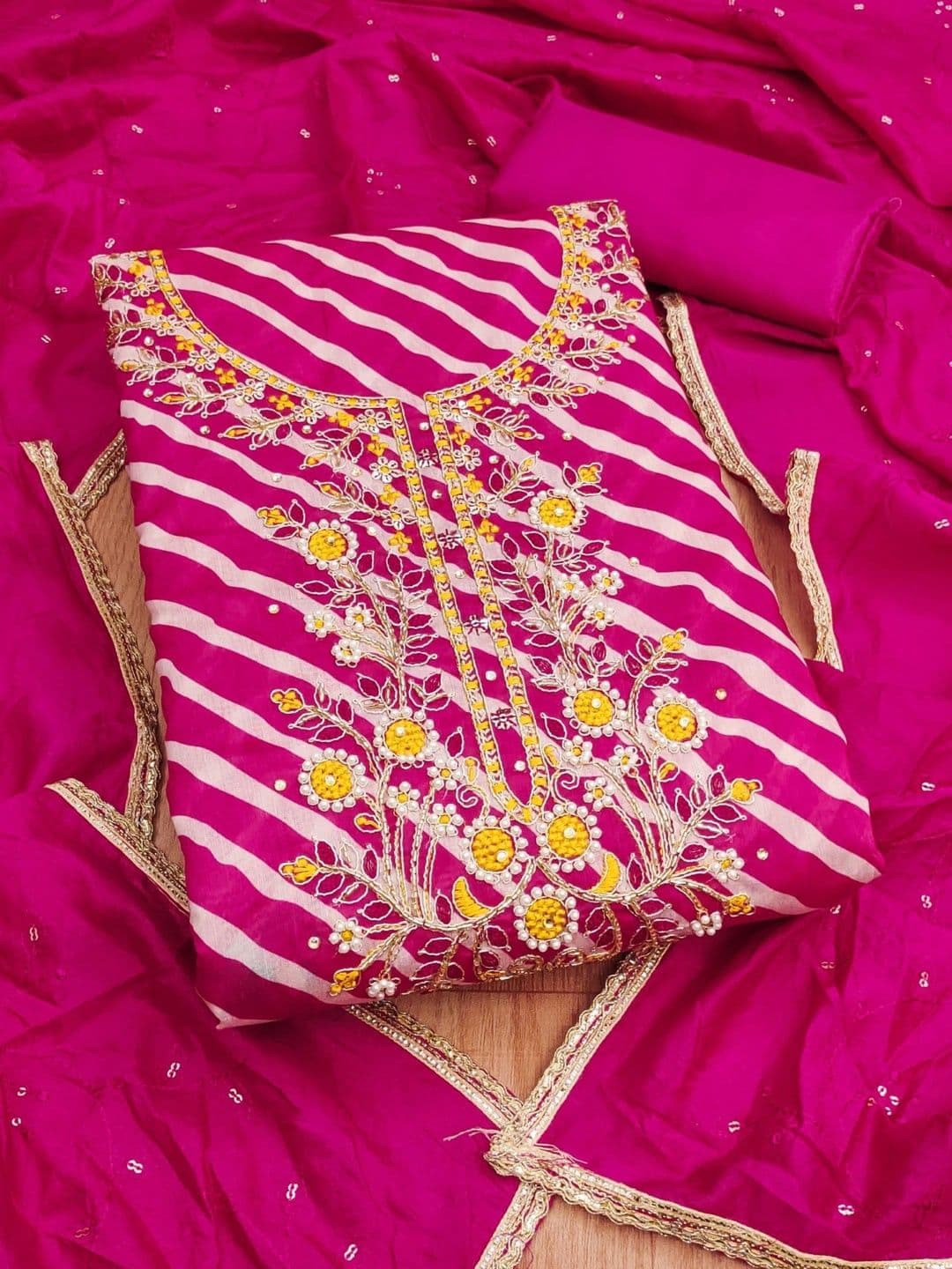 LeeliPeeri Designer Printed Unstitched Dress Material - view 1