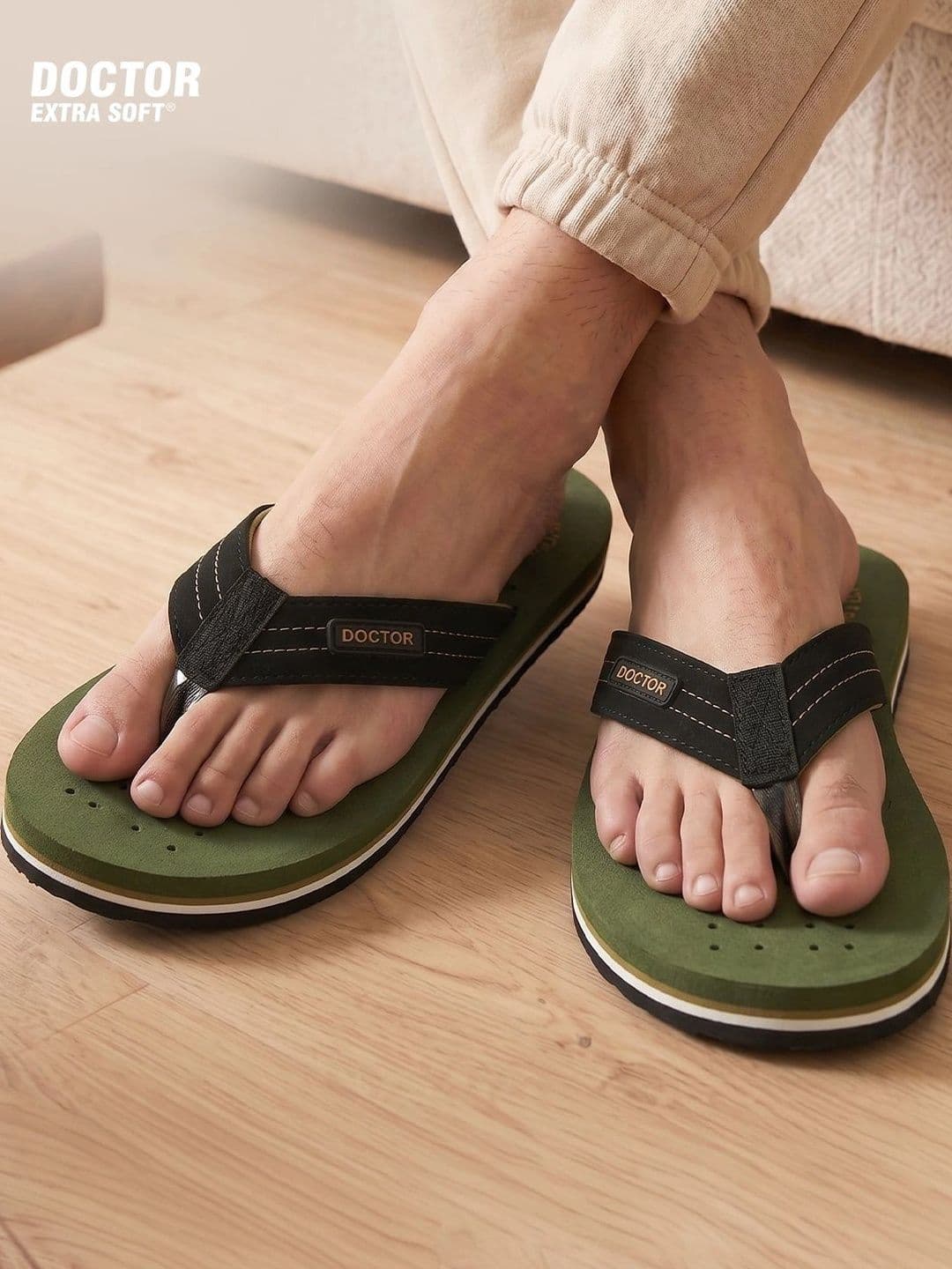 DOCTOR EXTRA SOFT Men Ultra Soft Orthopedic Thong Flip-Flops - view 1