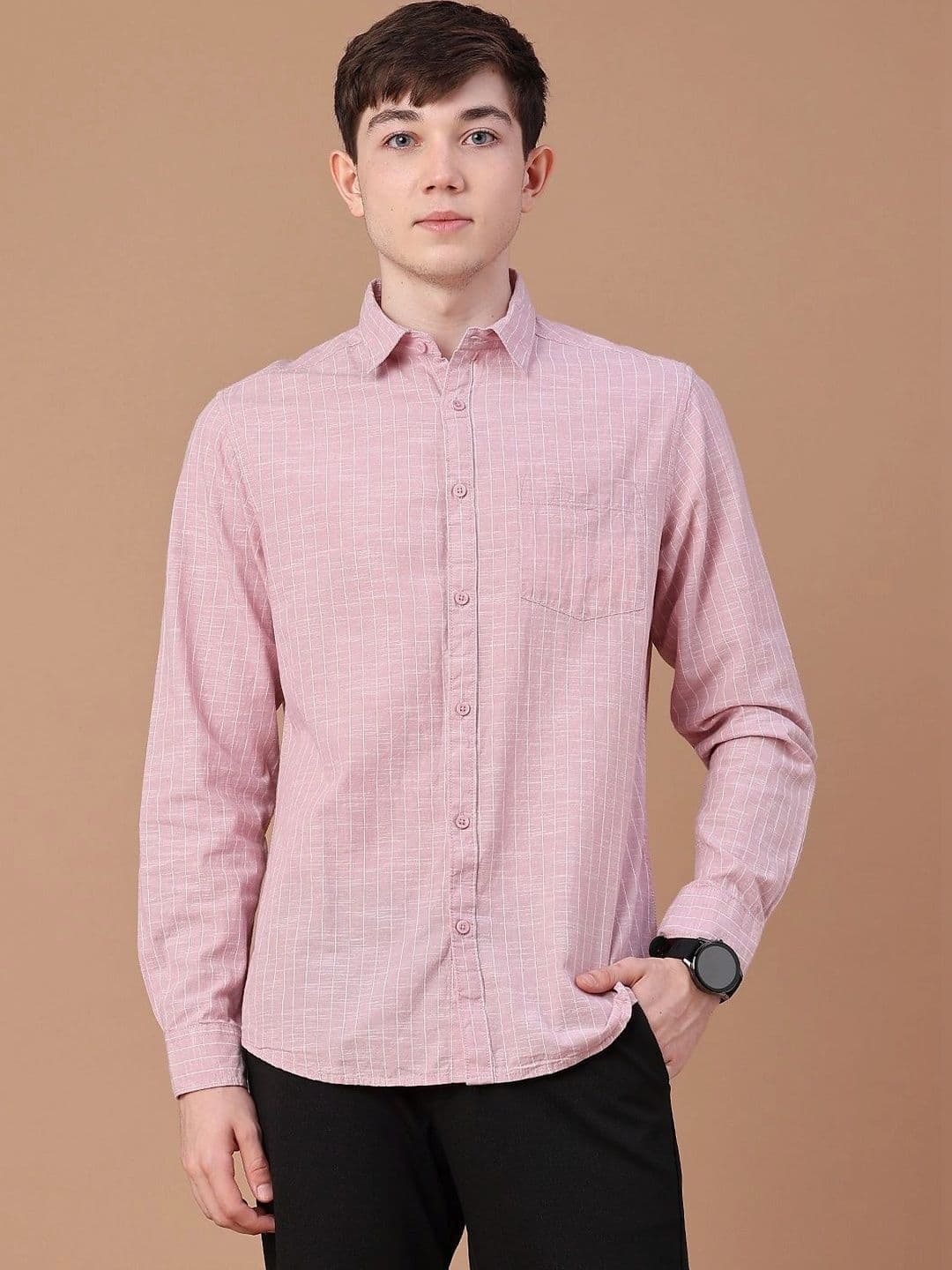 V-Mart Men Windowpane Checks Checked Casual Shirt thumbnail 5