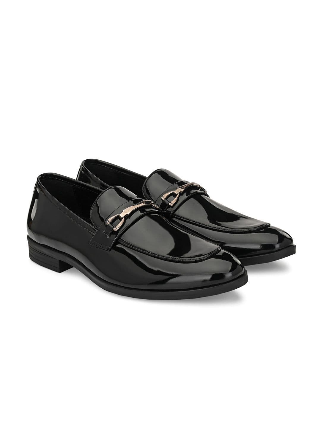 San Frissco Men Sterling Black Solid Formal Loafers thumbnail 3