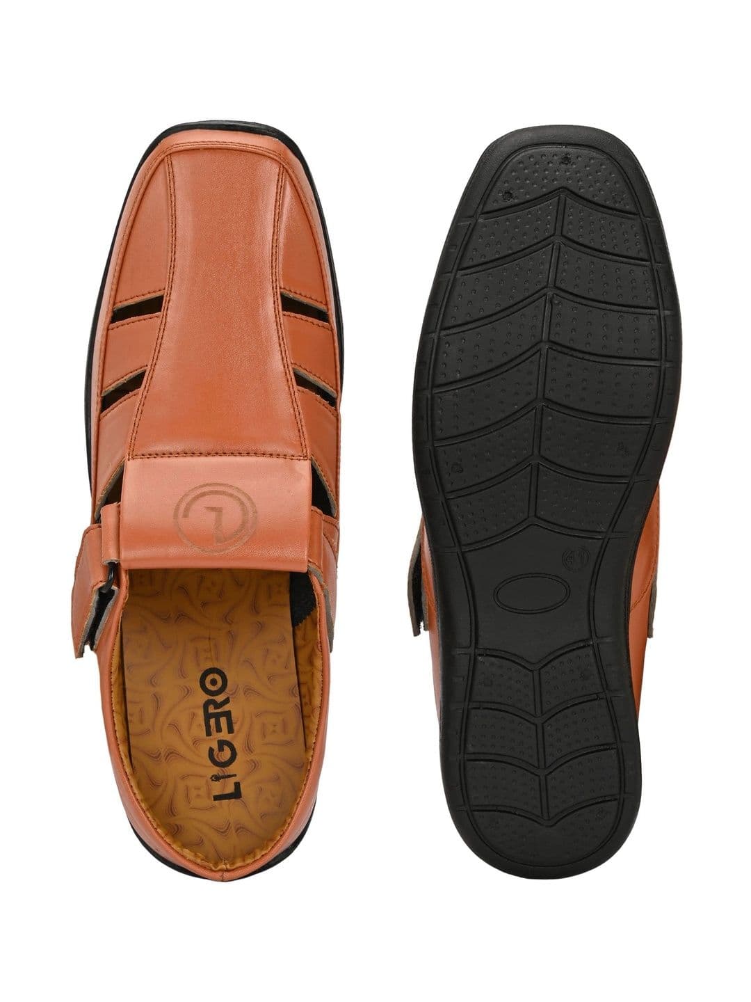 LIGERONATION Men Leather Shoe-Style Sandals thumbnail 3