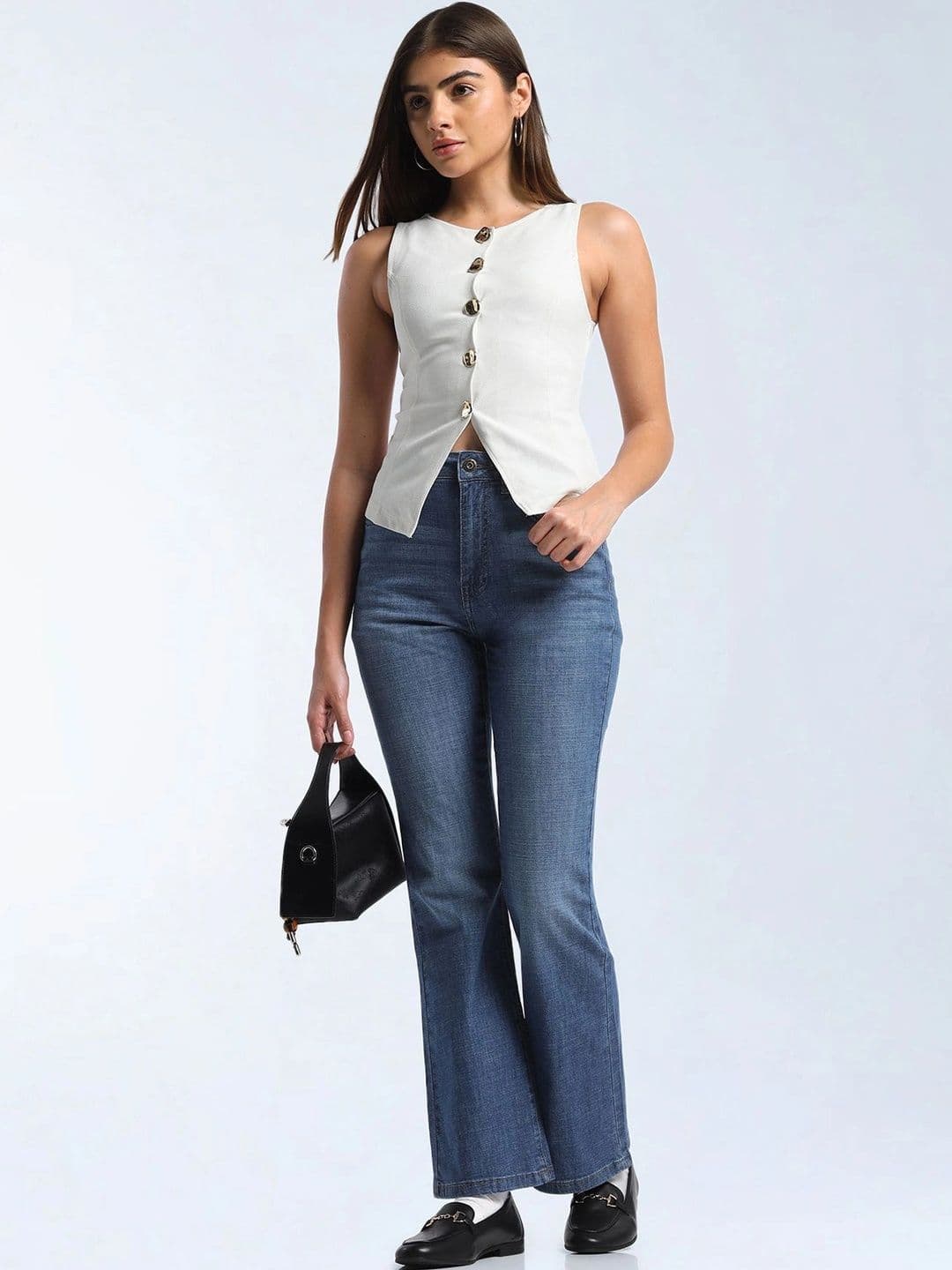 Flying Machine Women Bootcut High-Rise Light Fade Stretchable Jeans - view 1