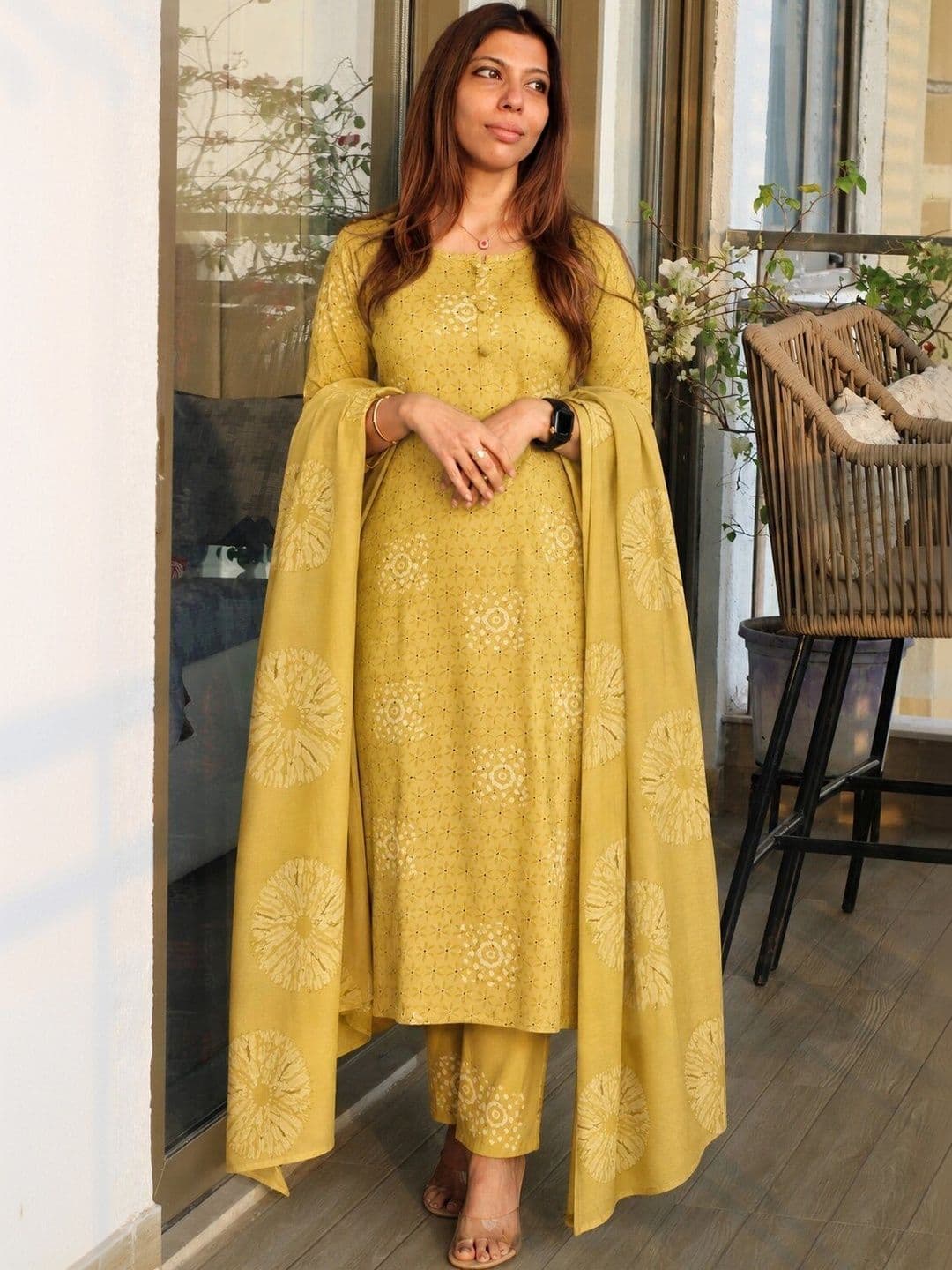 SZN Women Ethnic Motifs Printed Regular Kurta with Trousers & With Dupatta - view 1