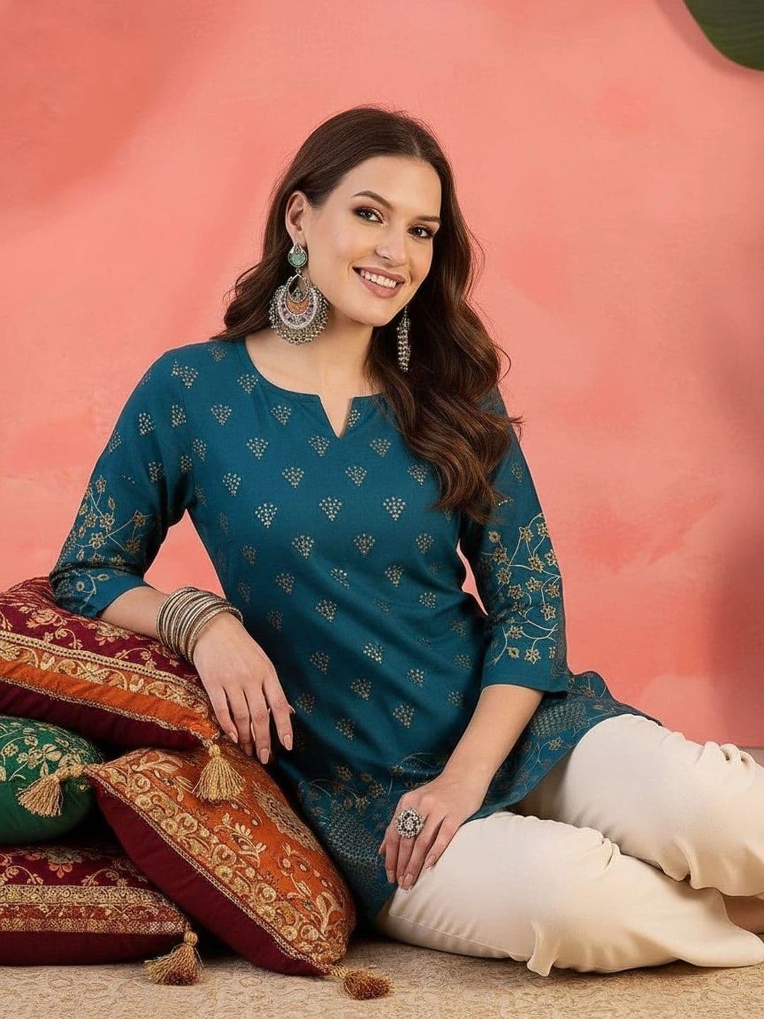 SURHI Women Ethnic Motifs Printed Kurta thumbnail 2