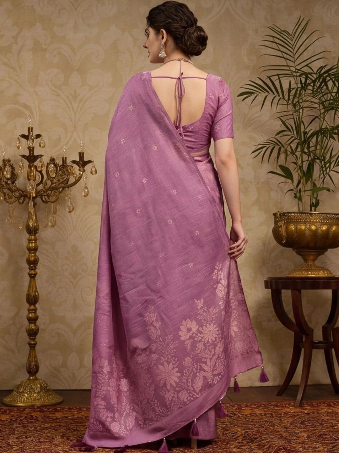 Mitera Woven Design Zari Silk Cotton Fusion Banarasi Saree thumbnail 4