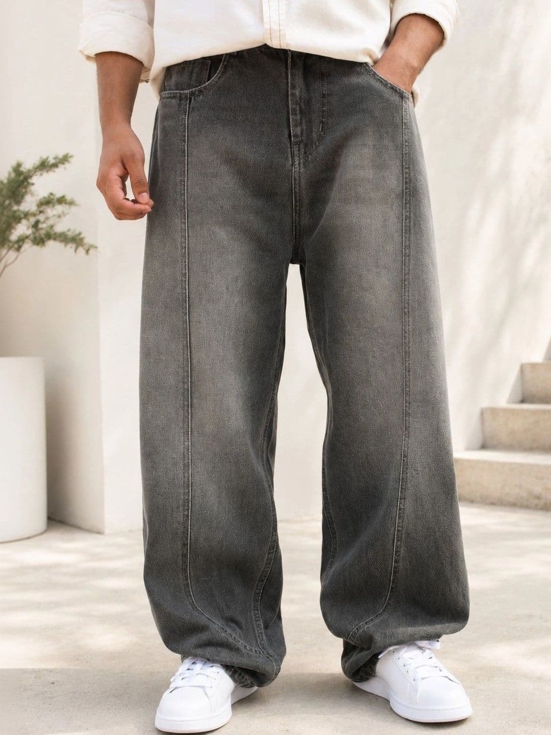 FICTION Men Comfort Mid-Rise Light Fade Ombre Jeans thumbnail 6