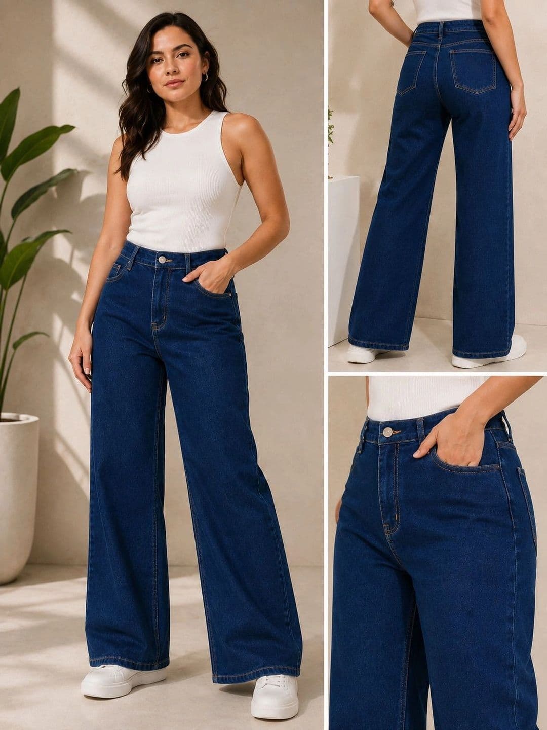Kotty Women Wide Leg High-Rise Stretchable Jeans thumbnail 2