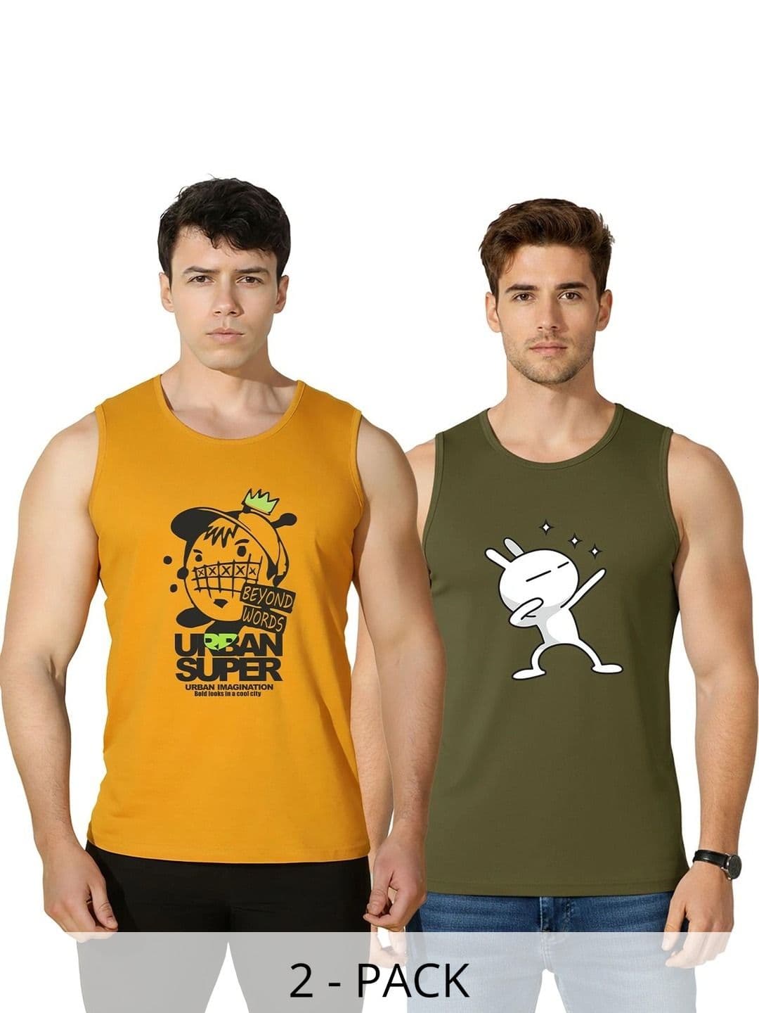 CRYPTIC Men PAck Of 2 Printed T-shirt - view 1