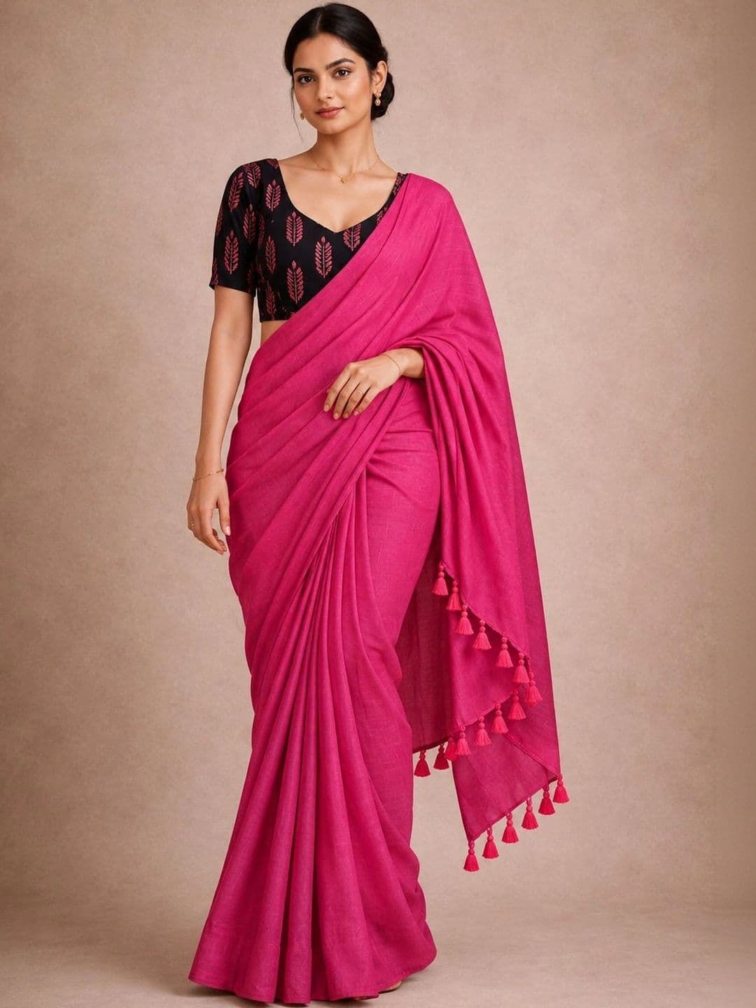 BSC Kalamkari Pure Cotton Saree - view 1