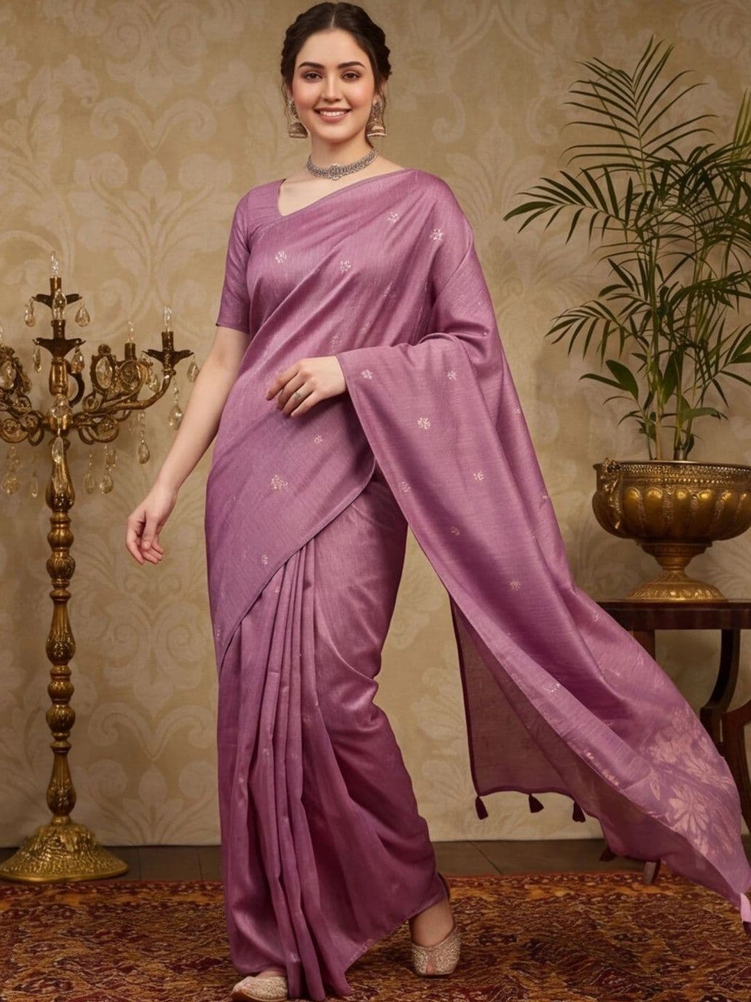 Mitera Woven Design Zari Silk Cotton Fusion Banarasi Saree - view 1