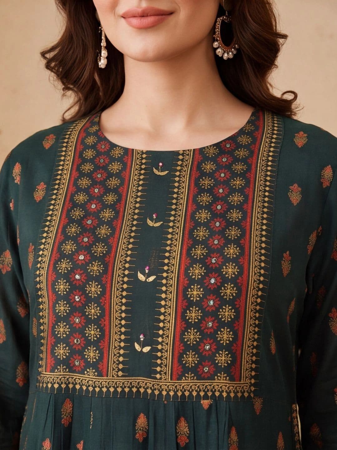 Anouk Women Ethnic Motifs Printed Kurta thumbnail 6
