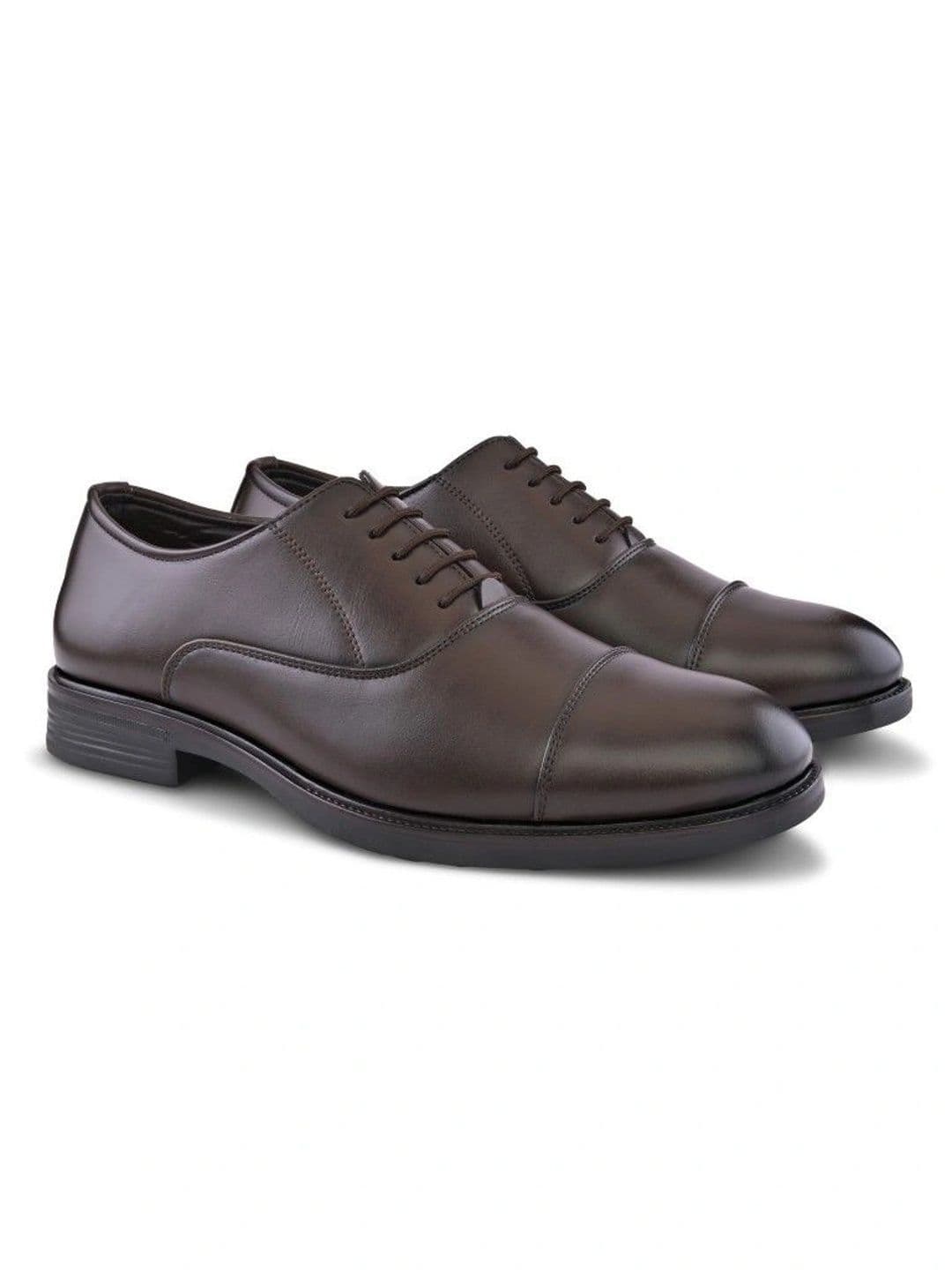House of Pataudi Men Textured Formal Oxfords thumbnail 7
