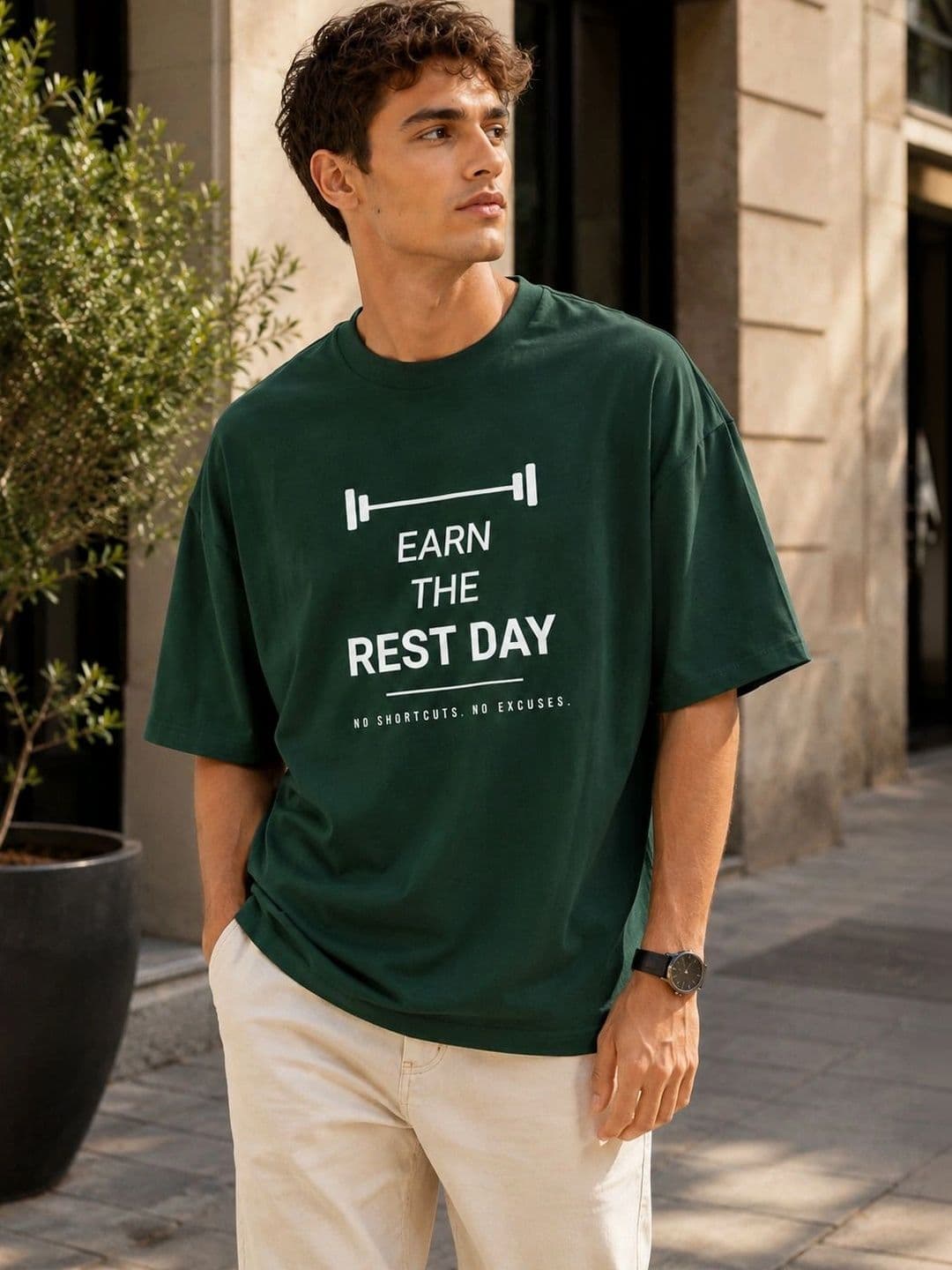 Roadster Men Typography Printed Drop-Shoulder Sleeves T-shirt - view 1