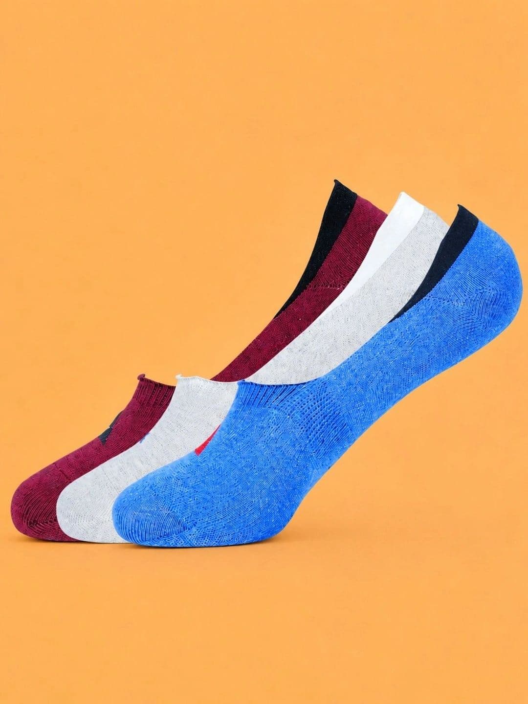ADDOSSO Men Pack of 3 Cotton Assorted Patterned Shoe Liners Socks - view 1