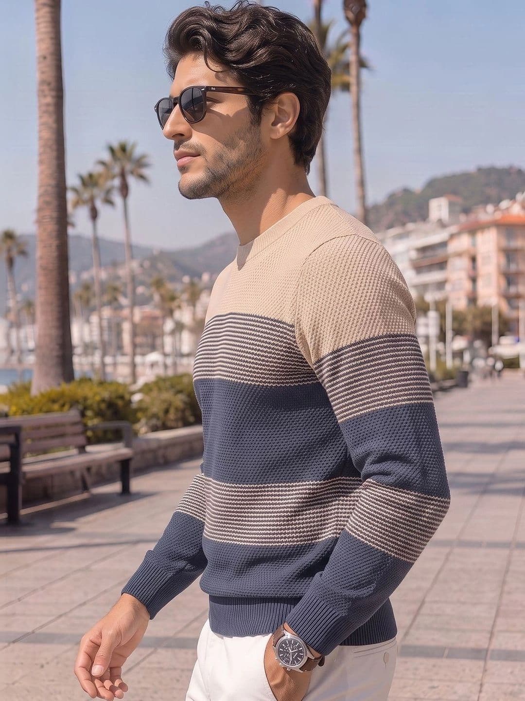 SZN Men Striped Pullover thumbnail 5