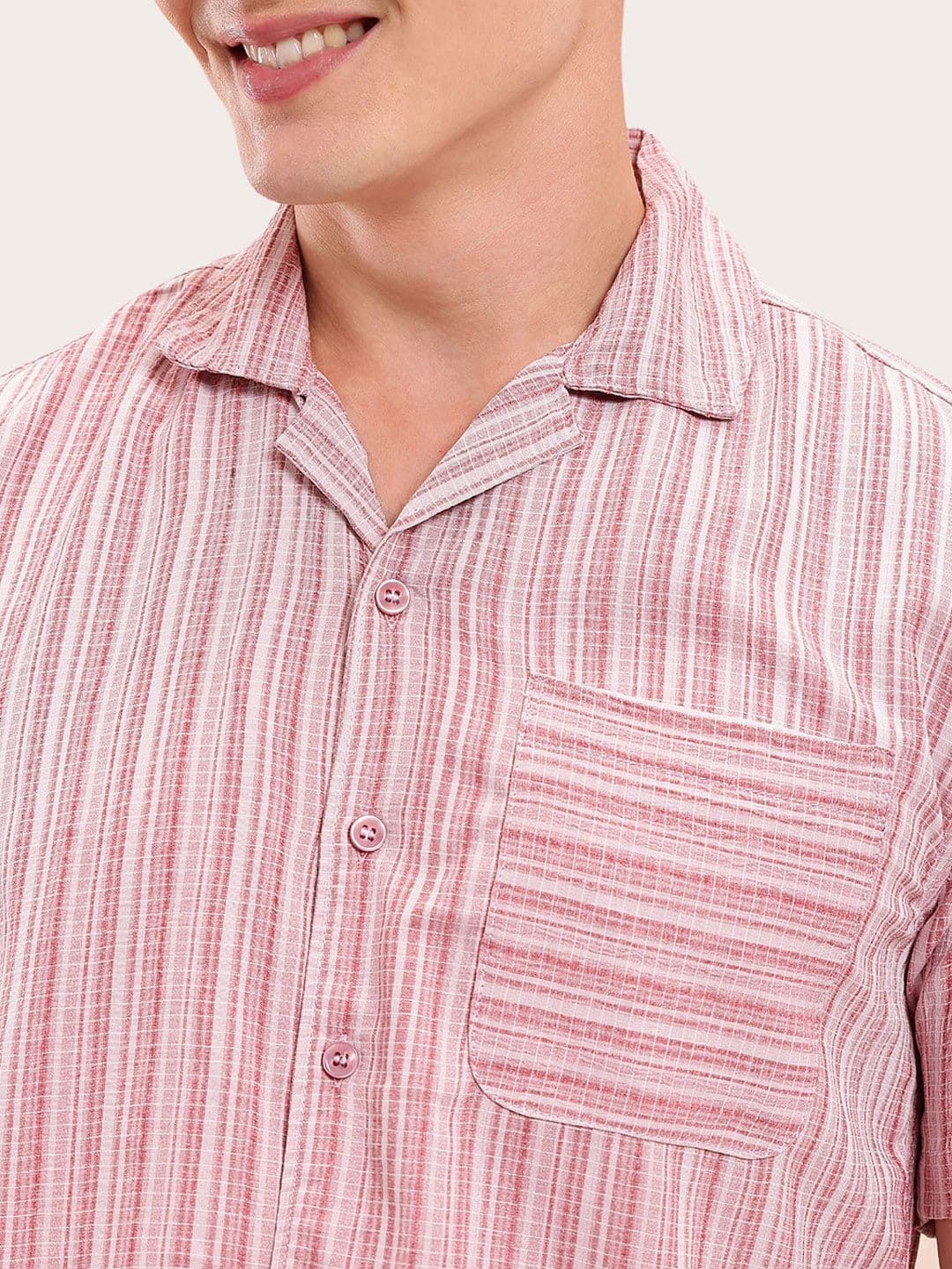 Mast & Harbour Easy Drape Textured Stripe Shirt thumbnail 2