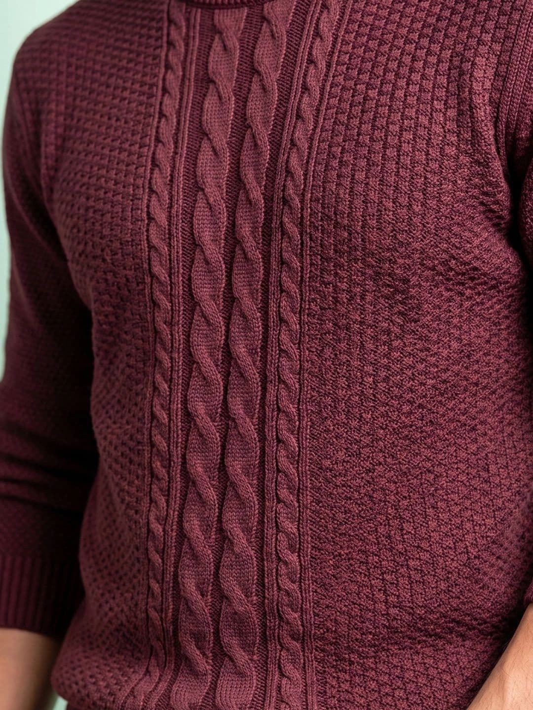 Mast & Harbour Men Cable Knit Pullover thumbnail 2