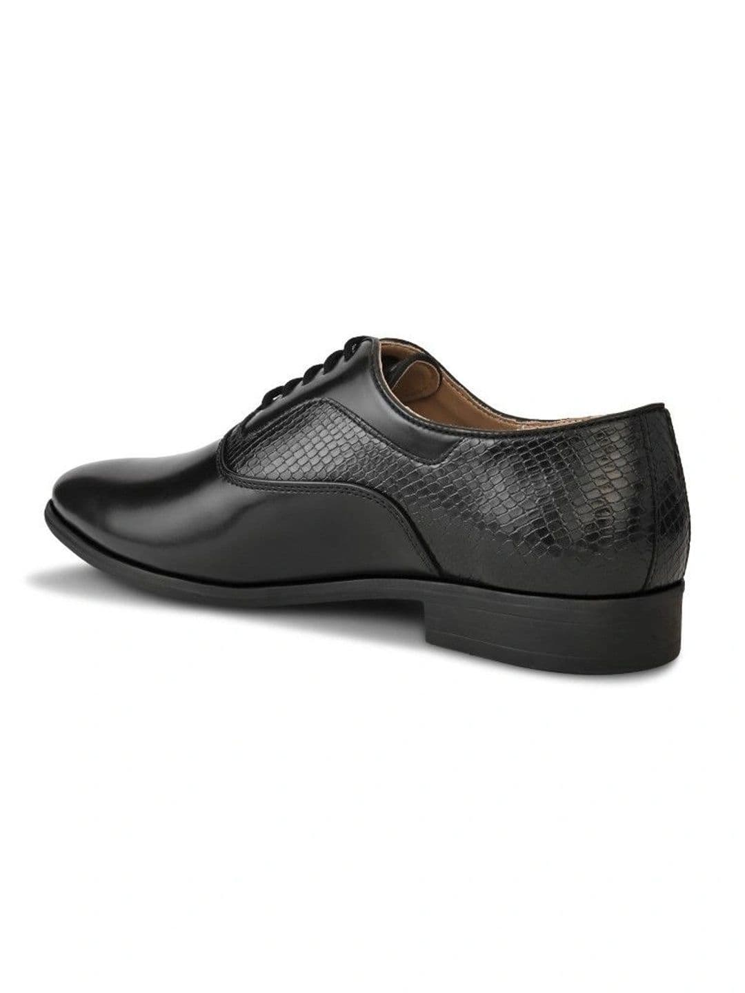 House of Pataudi Men Textured Formal Oxfords thumbnail 2