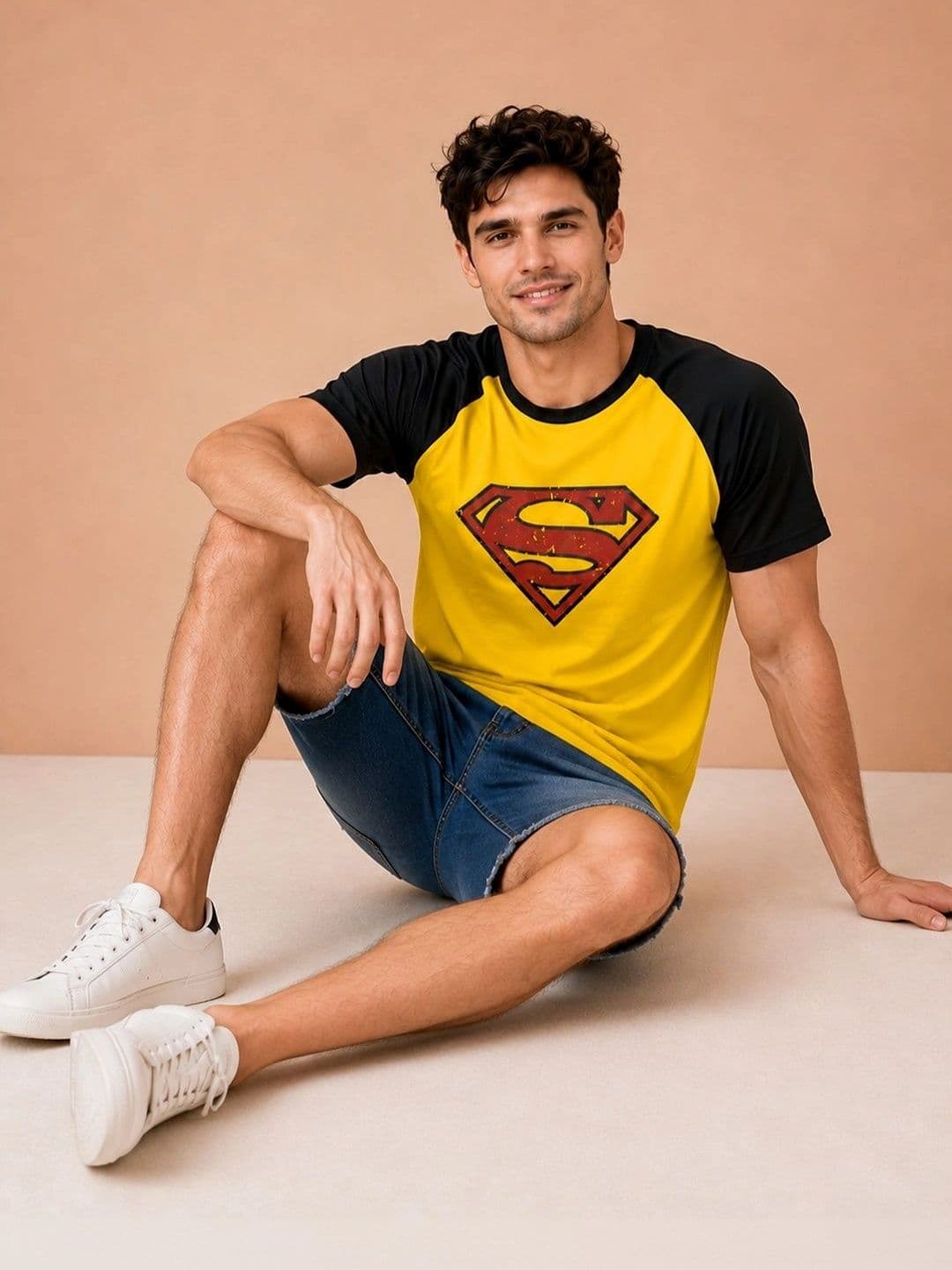 TEDWOODS Men Brand Logo Superman Colourblocked T-shirt thumbnail 7
