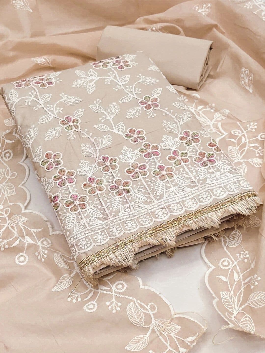 LeeliPeeri Designer Embroidered Unstitched Dress Material - view 1
