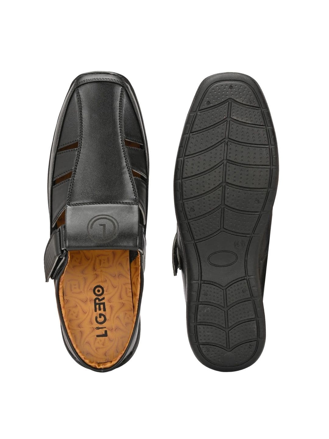 LIGERONATION Men Leather Shoe-Style Sandals thumbnail 2