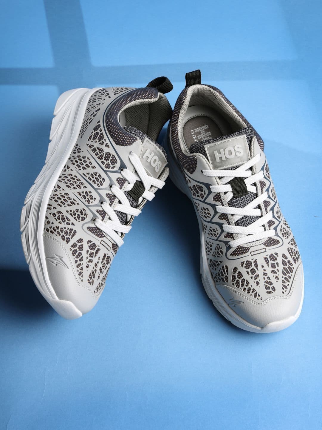 HOS Men FLORIO Textured PU Coated Leather Sneakers Lace-Up Casual Daily Wear Shoes - view 1