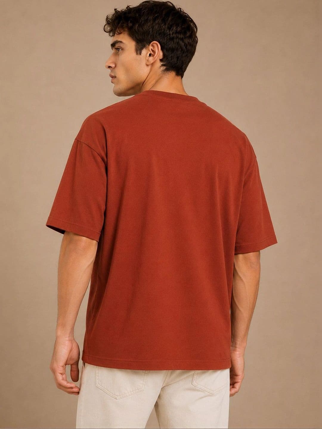 Mast & Harbour Men Typography Printed Drop-Shoulder Sleeves T-shirt thumbnail 2