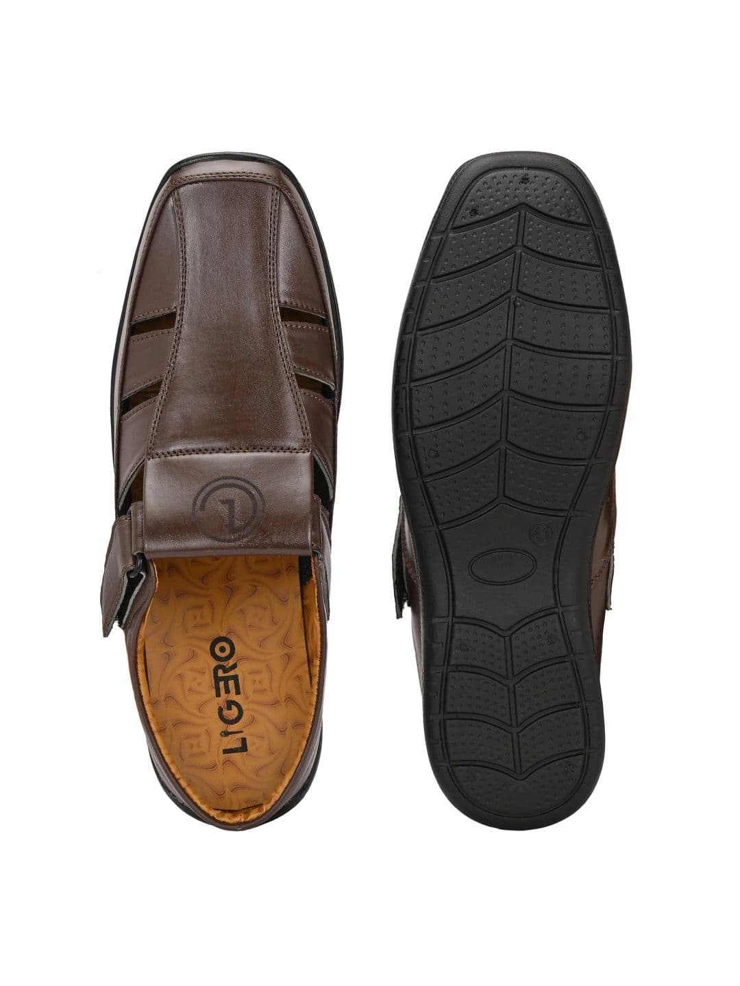 LIGERONATION Men Leather Shoe-Style Sandals thumbnail 3