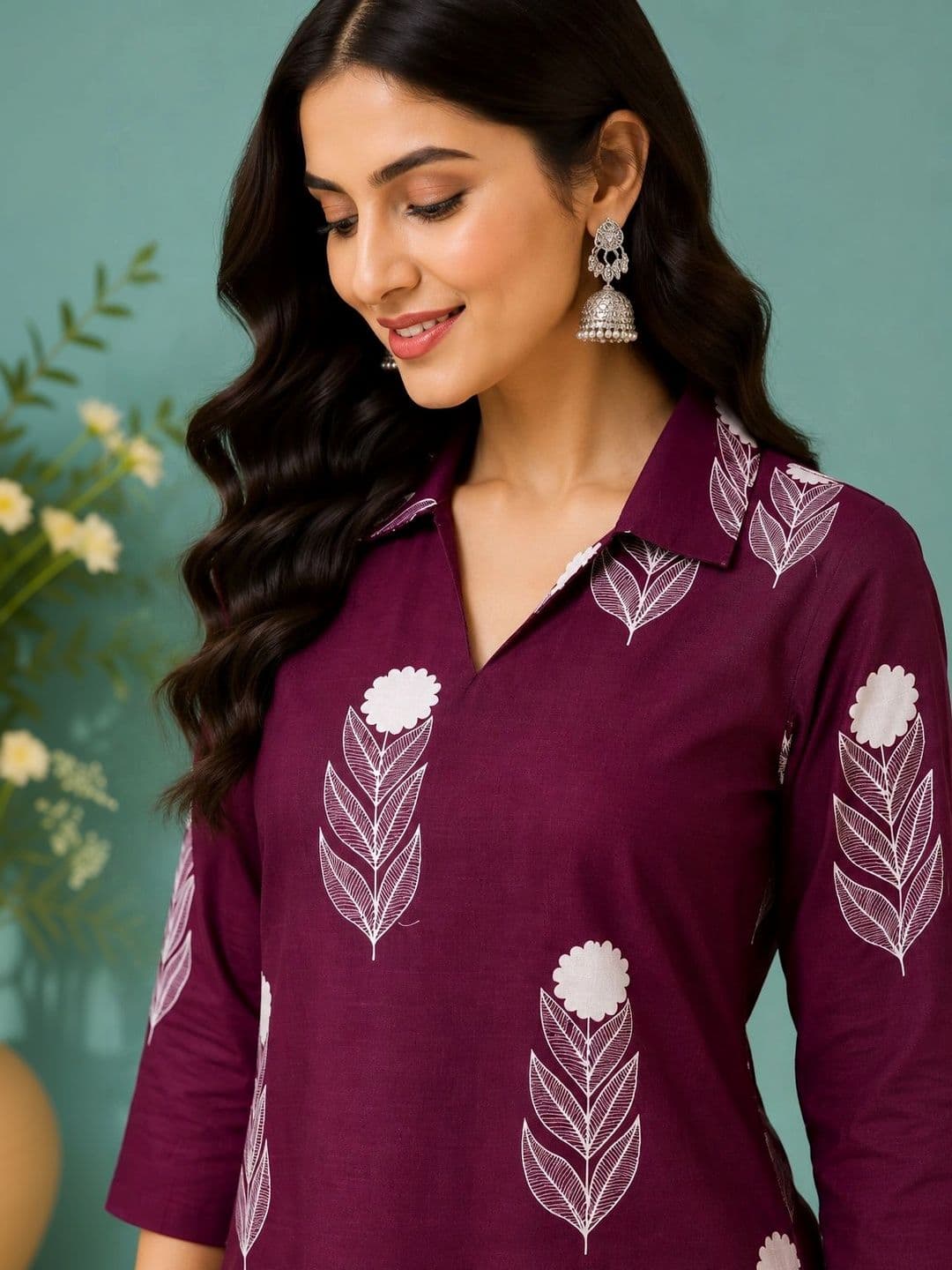 JANKHANA Women Ethnic Motifs Printed Regular Kurta with Palazzos thumbnail 4