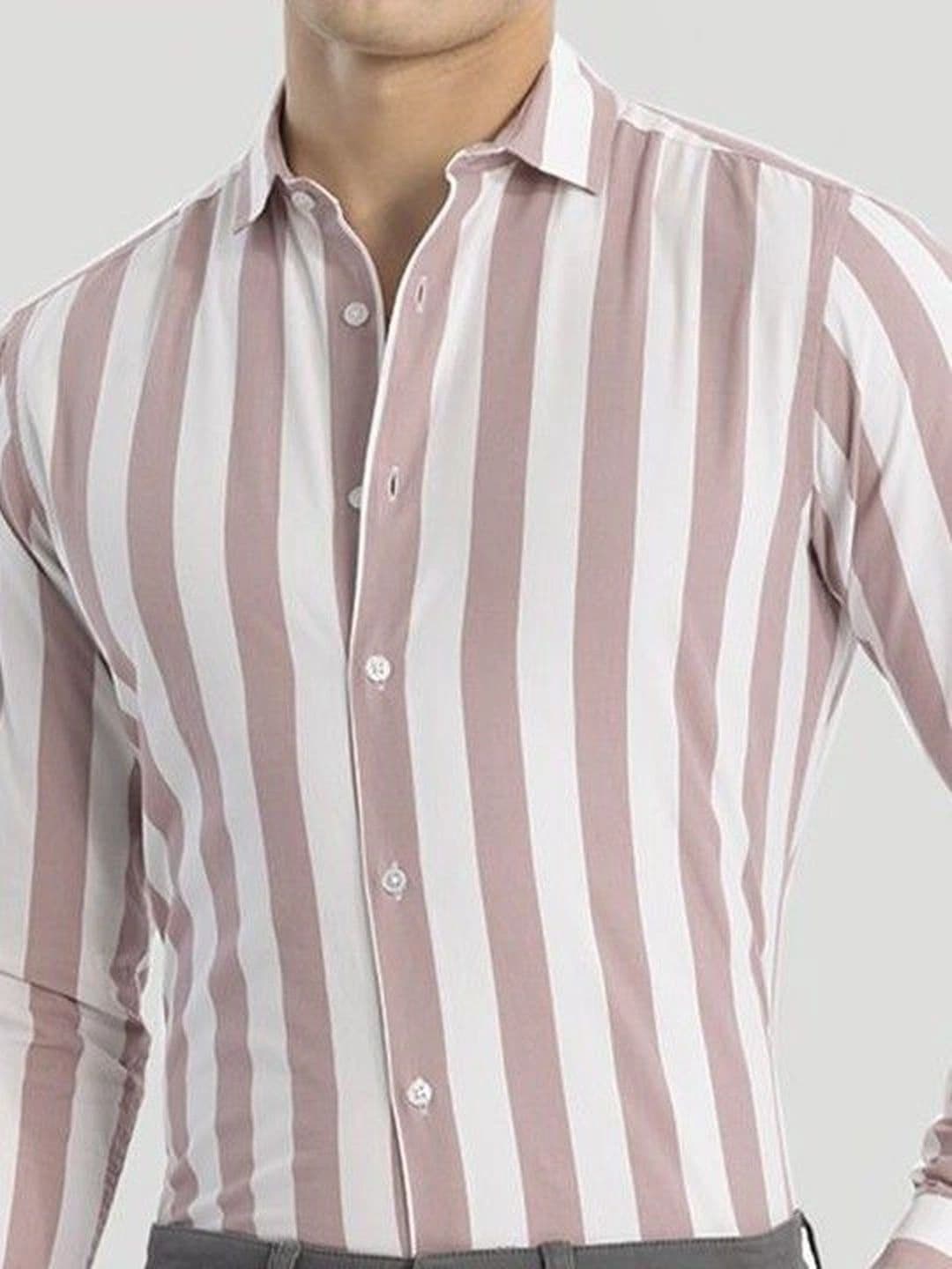 Studio-9 Men Classic Slim Fit Striped Casual Shirt thumbnail 5