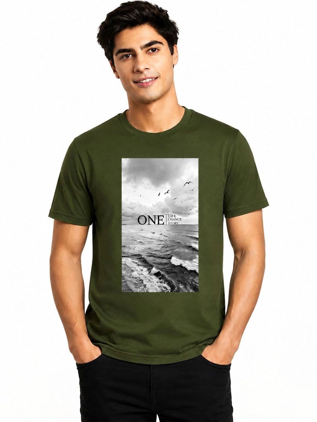 The Arth India Clothing Men Printed T-shirt thumbnail 3