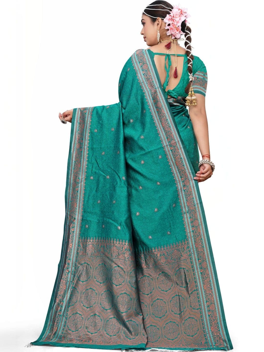 VYOM CREATION Woven Design Art Silk Banarasi Saree thumbnail 2