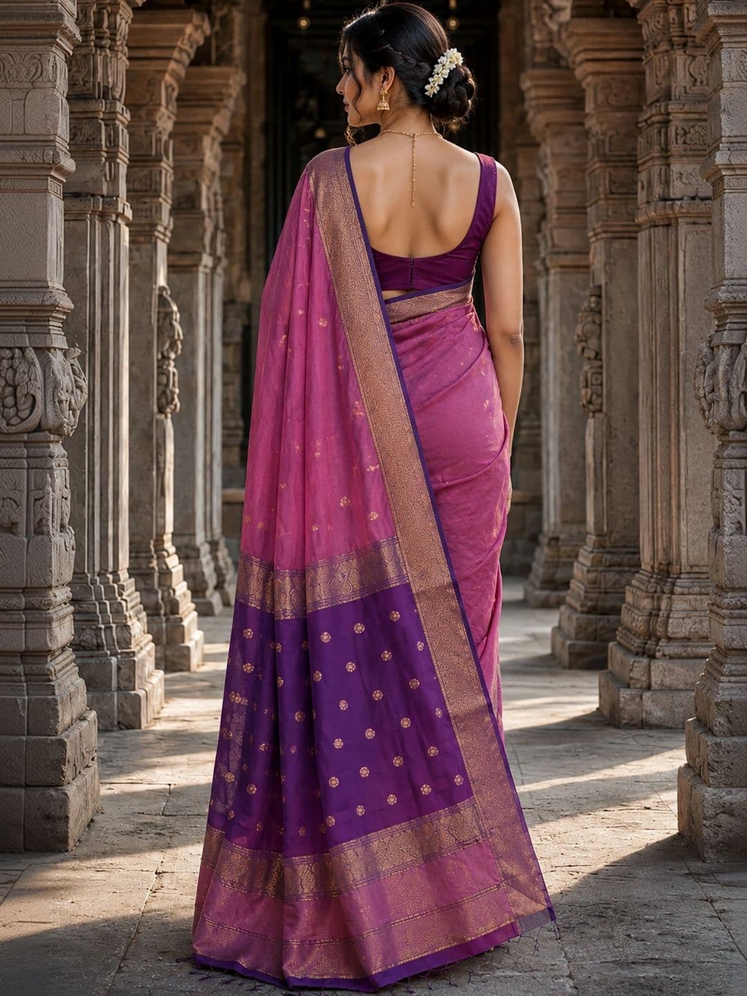 KALINI Woven Design Zari Designer Kanjeevaram Saree thumbnail 5