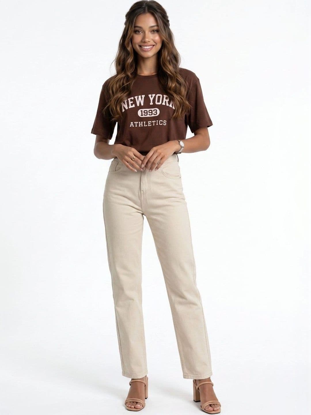 COMFITS Women Classic Relaxed Fit Mid-Rise Stretchable Jeans thumbnail 2
