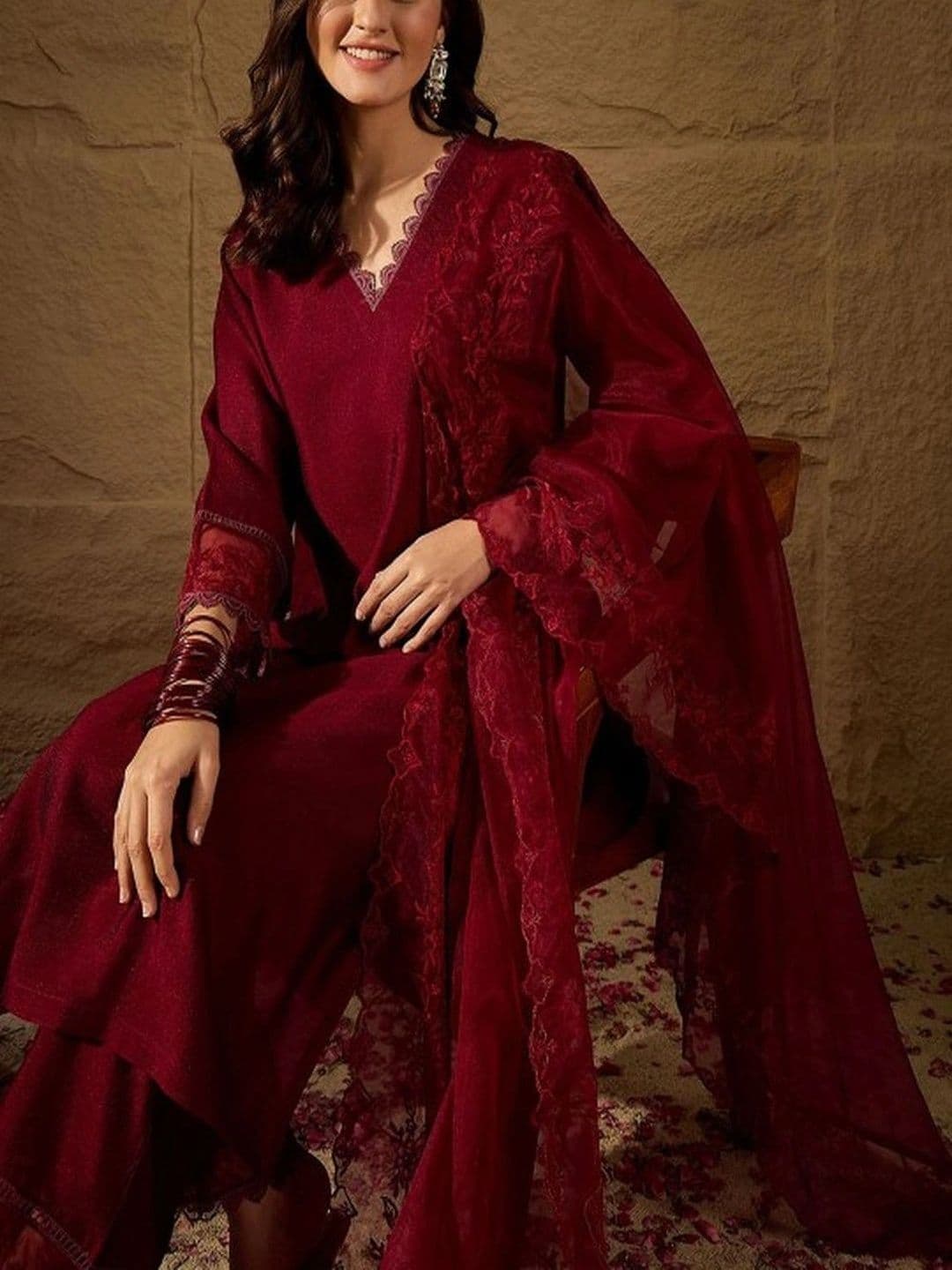 Tankori Women Regular Kurta with Palazzos & With Dupatta thumbnail 3