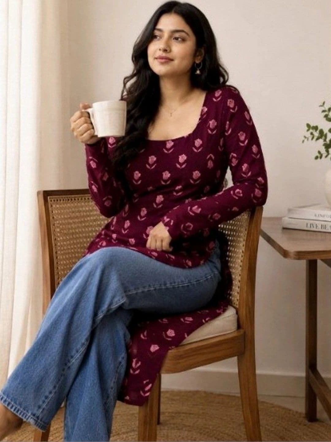 SHRISTHVAN Women Floral Printed Floral Kurta thumbnail 4