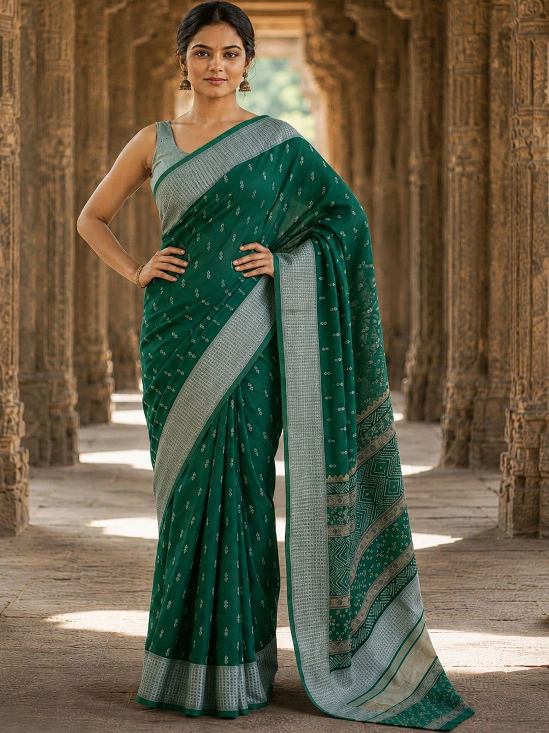 KALINI Woven Design Zari Silk Blend Designer Banarasi Saree thumbnail 3
