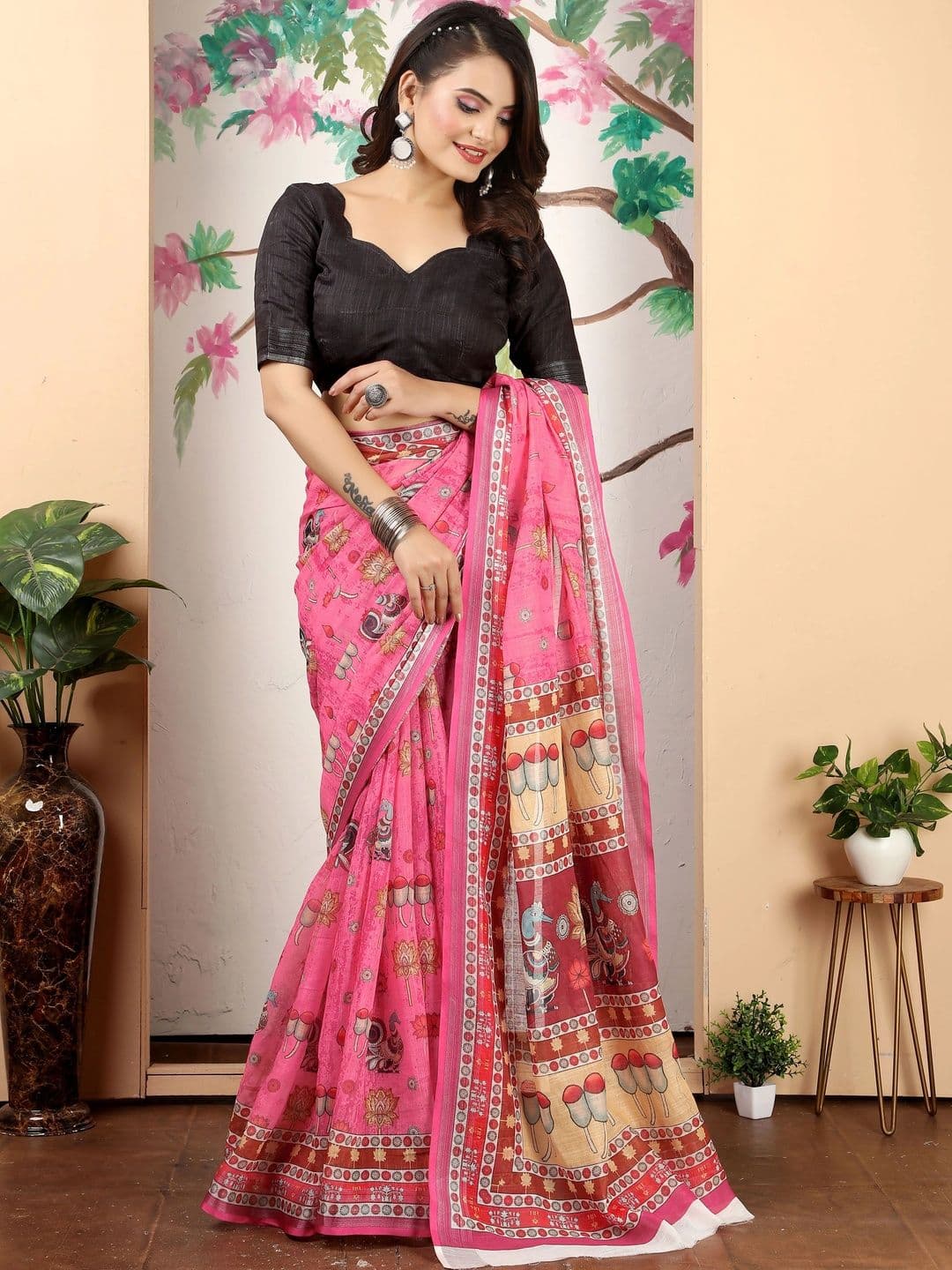 HERE&NOW Floral Saree thumbnail 5