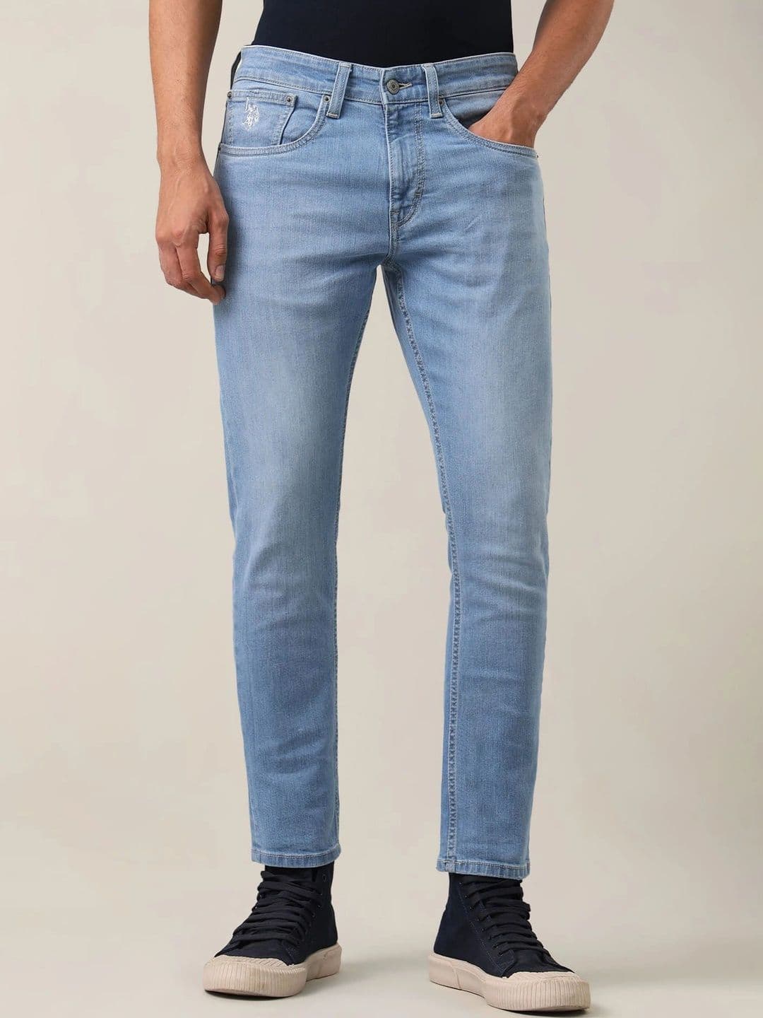 U.S. Polo Assn. Denim Co. Men Tapered Fit Mid-Rise Jeans thumbnail 4