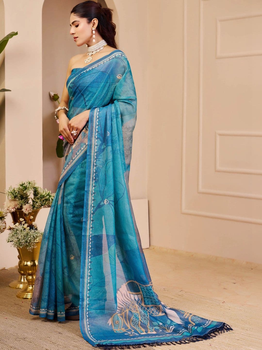 HERE&NOW Silk Cotton Handloom Saree thumbnail 3