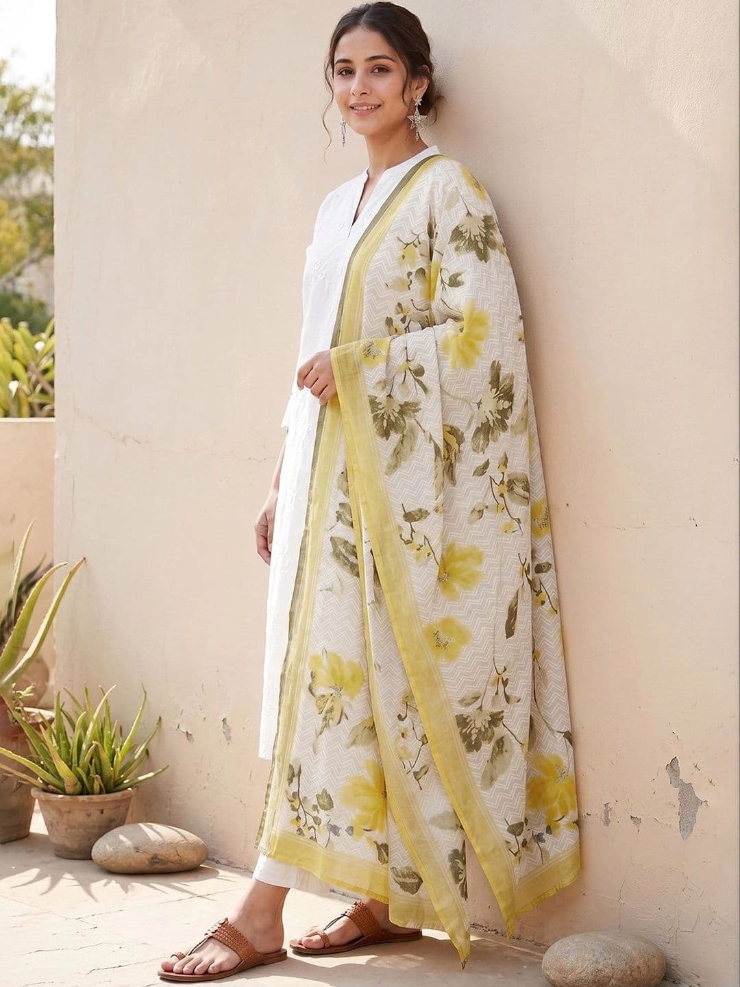 Melange by Lifestyle Printed Viscose Rayon Blend Dupatta - view 1