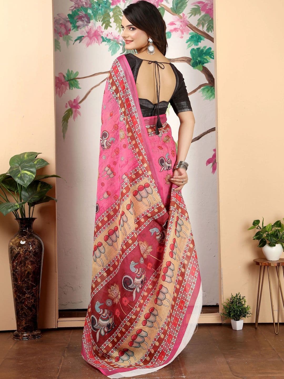 MANVAA Women Best Design Floral Saree thumbnail 2