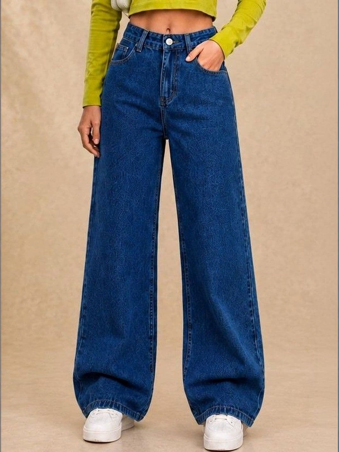 DressBerry Women Comfort Wide Leg High-Rise Light Fade Stretchable Jeans - view 1