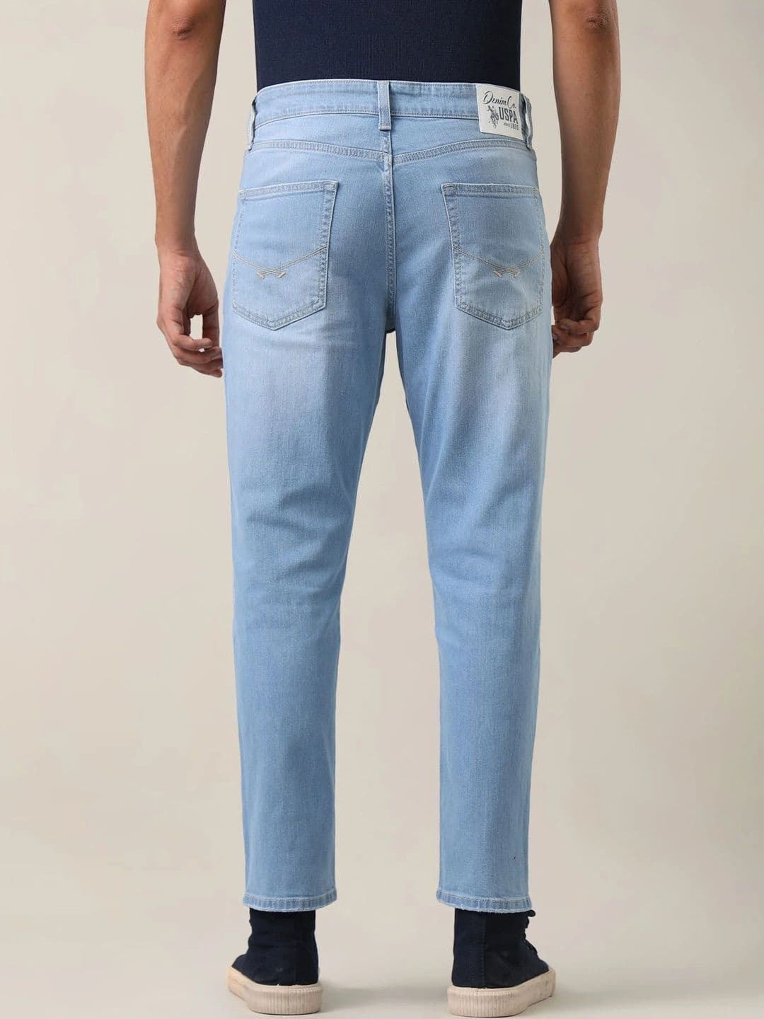 U.S. Polo Assn. Denim Co. Men Straight Fit Mid-Rise Low Distress Jeans thumbnail 6